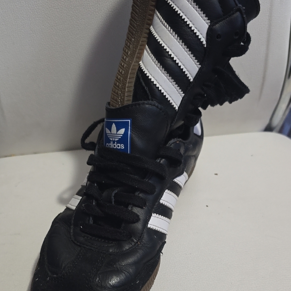 Adidas Black and White Striped Sneakers